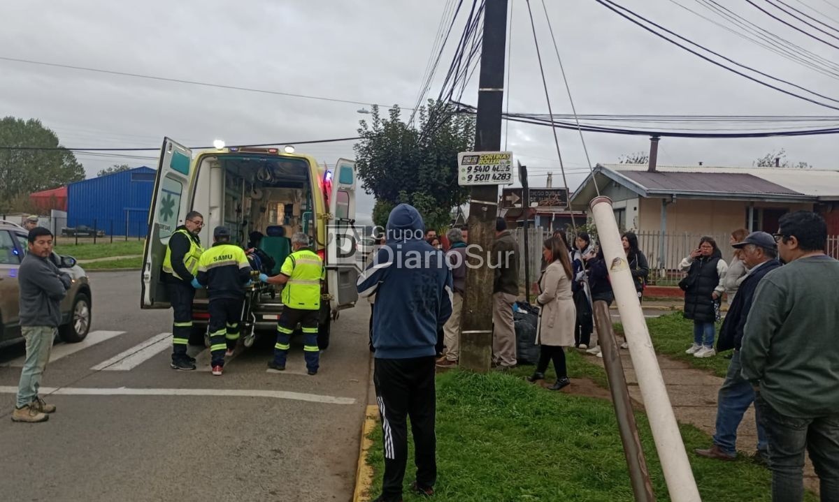 Estudiante es atropellada a metros de liceo en Osorno