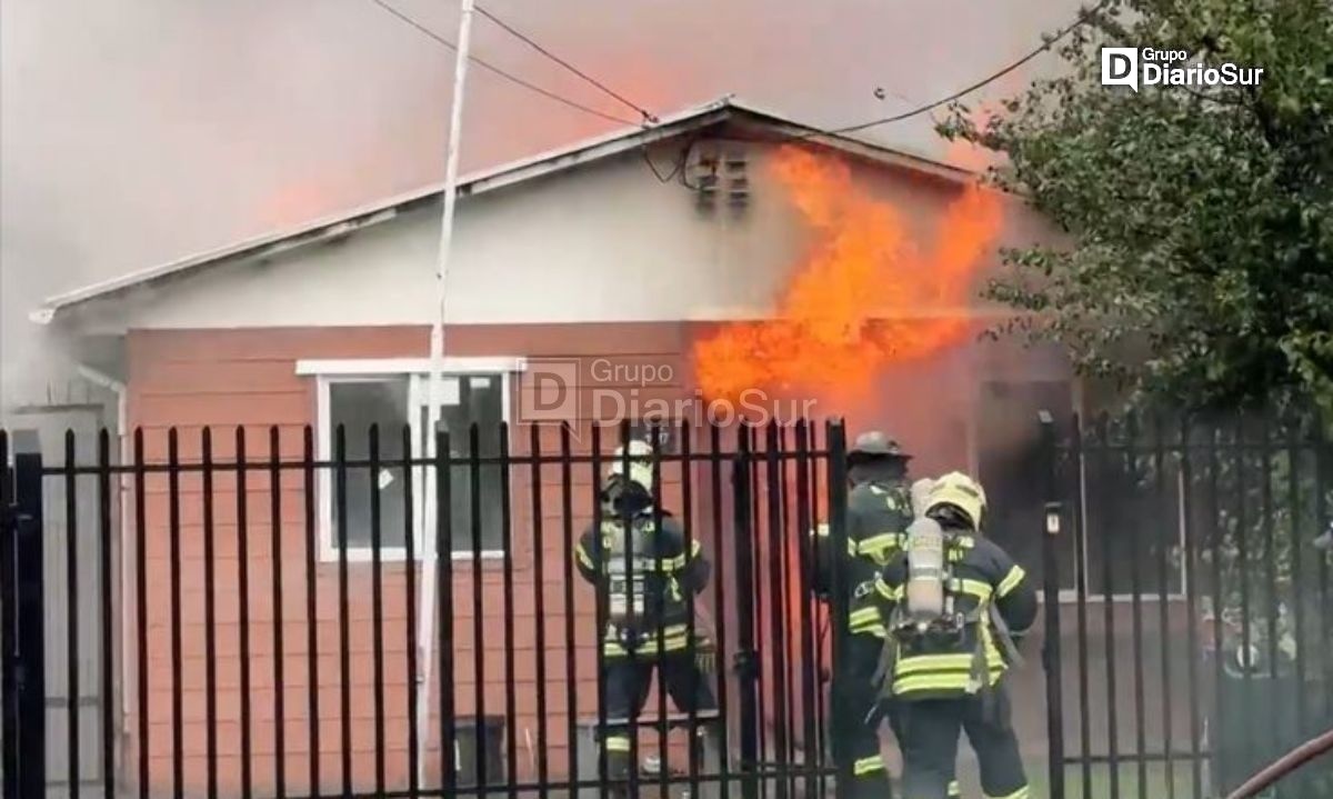 Bomberos combatió incendio de casa-habitación en Rahue Alto