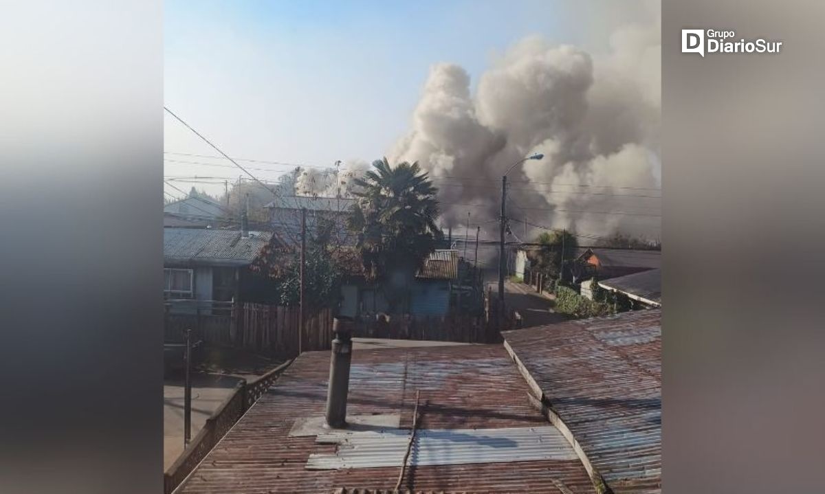 Reportan incendio en vivienda de Rahue