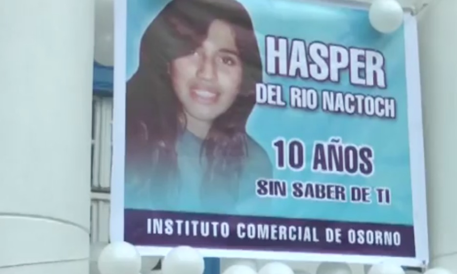 Se cumplen 10 años del extraño desaparecimiento  de  la estudiante Osornina Hasper del Río Nactoch