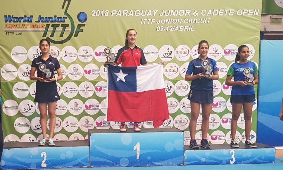 Valentina Ríos se coronó campeona del circuito mundial de tenis de mesa en Paraguay
