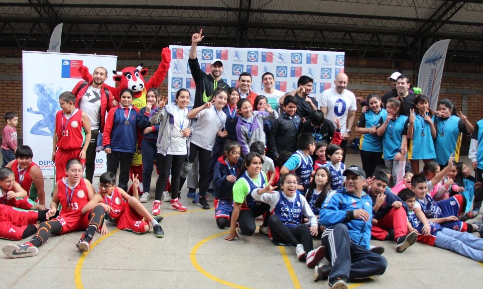 Menores de Osorno participaron en las Ligas de Básquetbol 3 X 3 de los Juegos Predeportivos Escolares