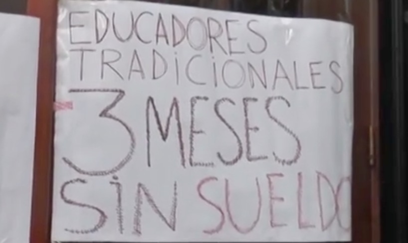 Protesta en Osorno de los Educadores interculturales