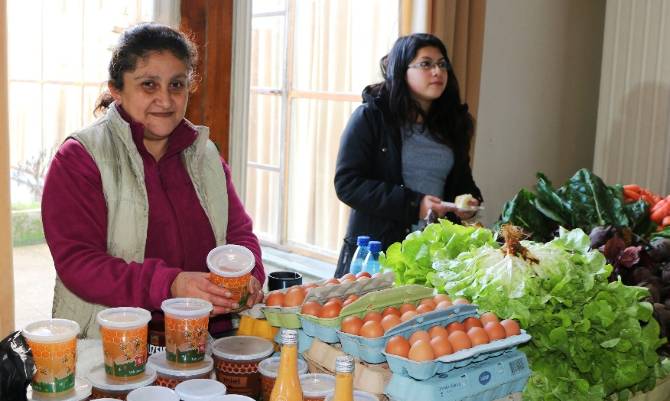 Feria libre de Rahue vende sus productos en el Centro Cultural