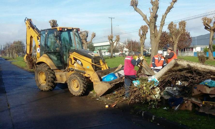 En Rahue bajo continuará este fin de semana campaña "Osorno, Ciudad Más Limpia"