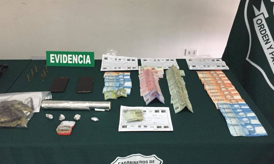 Operativo de Carabineros terminó con 6 detenidos por tráfico de drogas en Osorno