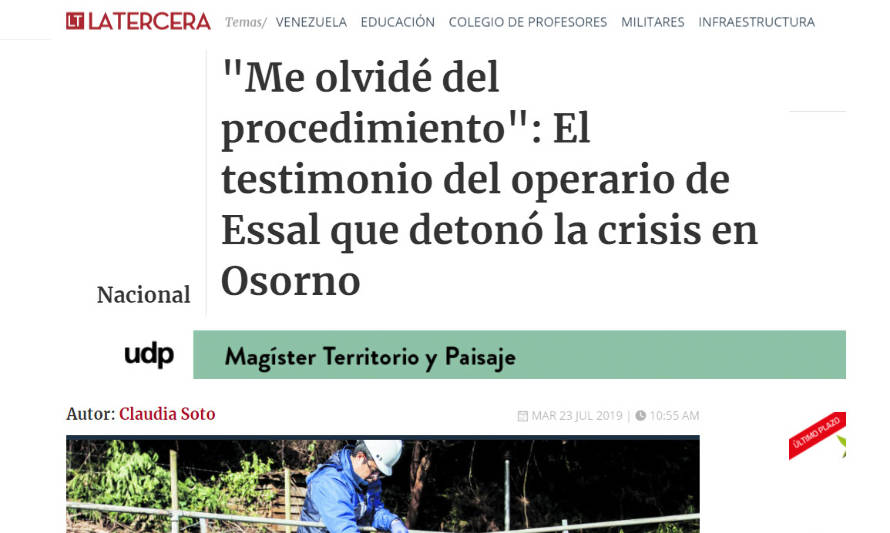 Fiscalía de Osorno abrió investigación por difusión de testimonio de operario de ESSAL
