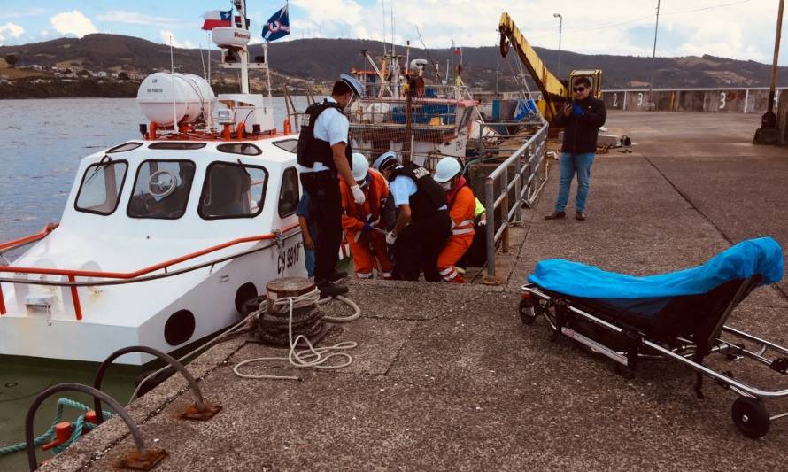 Capitanía de Puerto de Ancud apoyó evacuación médica de tripulante chino