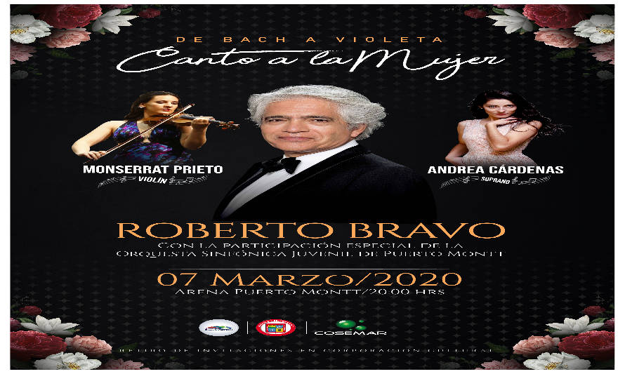Los acordes y magia de Roberto Bravo llegan a Puerto Montt para  brindar un Concierto en homenaje a la Mujer
