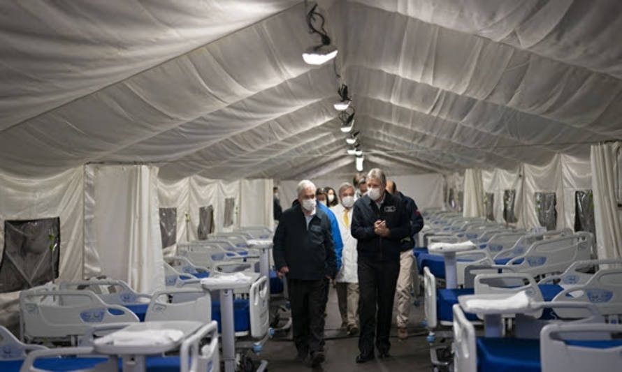 Presidente Piñera visita instalaciones del Ejército en Ñuble dispuestas para ayudar frente a crisis por coronavirus