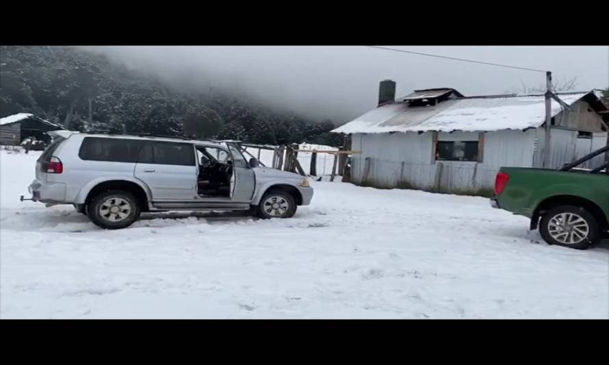 Intensas nevazones en la provincia de Palena