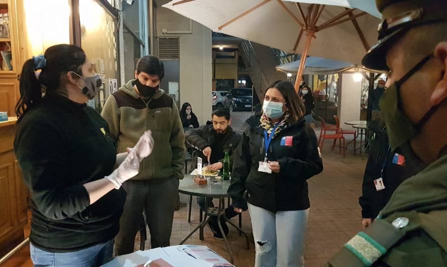Osorno: Fiscalizan medidas sanitarias en terrazas de restaurantes