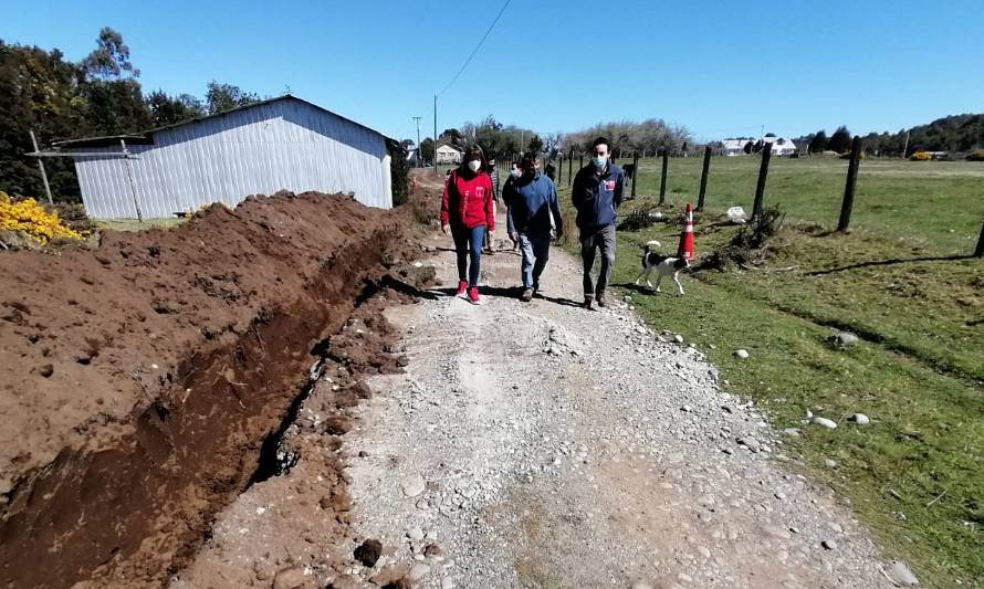 Avances en obras de agua potable para sectores urbanos y rurales de Calbuco