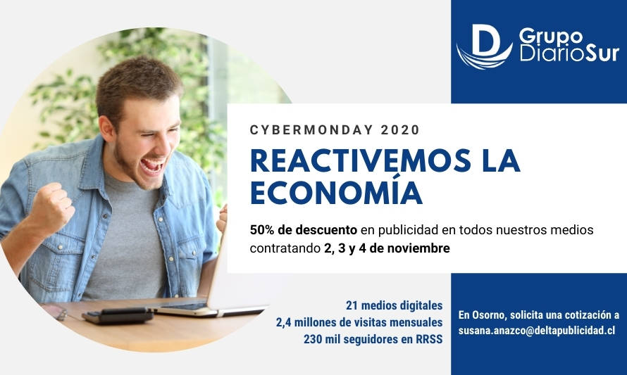 Anuncian 50% de descuento en planes de publicidad para empresas de Osorno #CyberMonday