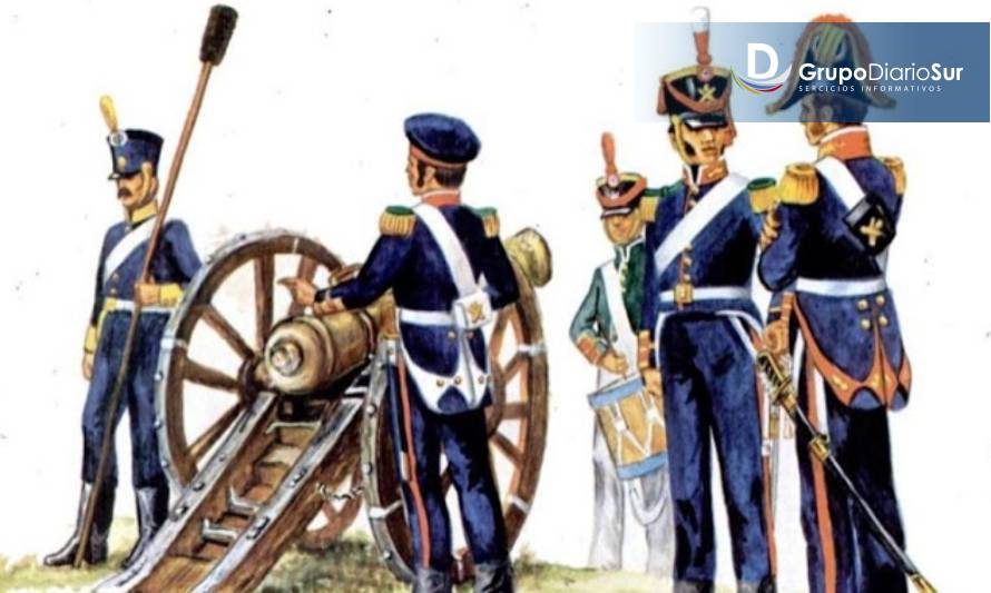 Uniformes de soldados patriotas durante la Guerra de Independencia. Es probable que así lucieran los soldados del batallón Valdivia sublevado hace 199 años en Osorno.