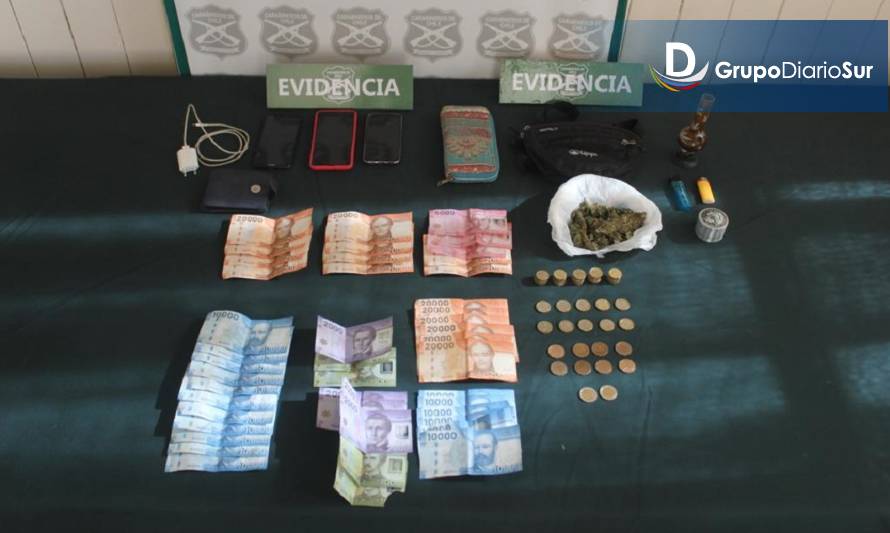 5 detenidos por tráfico de drogas e infringir la cuarentena en Osorno 