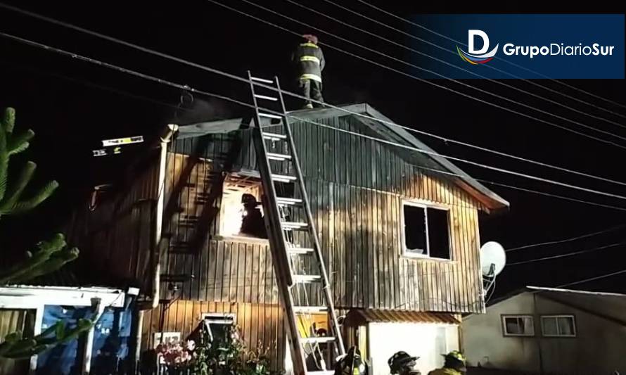 Pelea al interior de una casa sería origen de incendio en Osorno