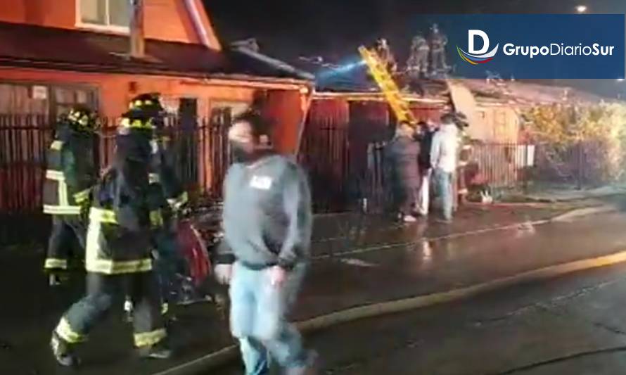 Incendio afectó a una vivienda en Osorno