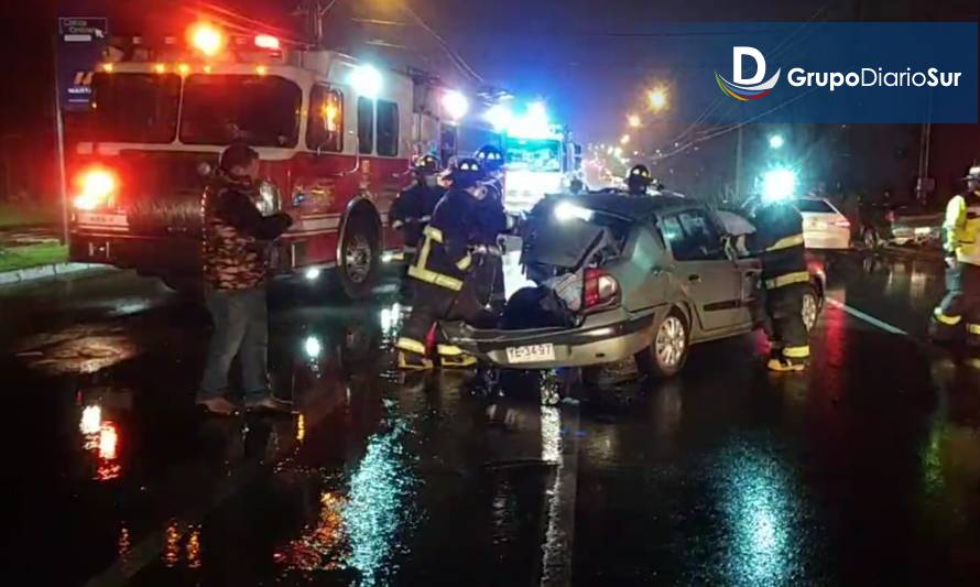 Otro accidente en Osorno: Dos heridos en colisión frente al Liceo Industrial