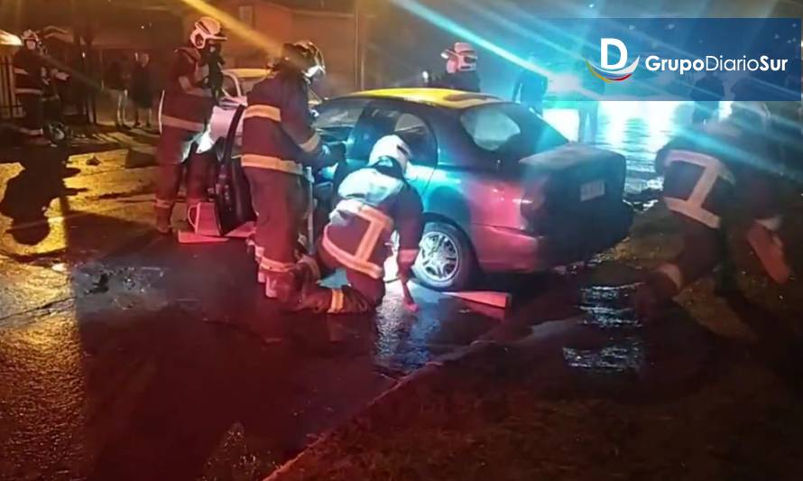 Tres lesionados por accidente vehicular en Osorno