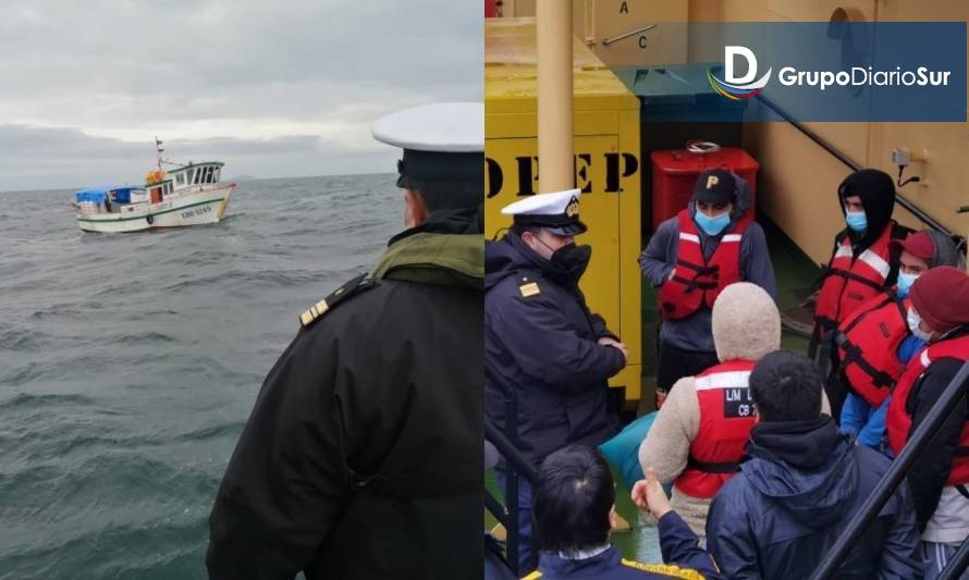 Autoridad Marítima de Castro coordinó rescate de tripulantes