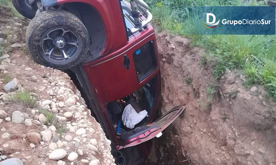 Dos sujetos chocaron camioneta robada horas antes en San Pablo