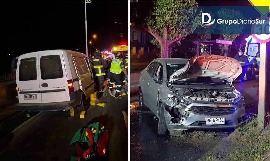 Dos accidentes nocturnos con lesionados en Osorno
