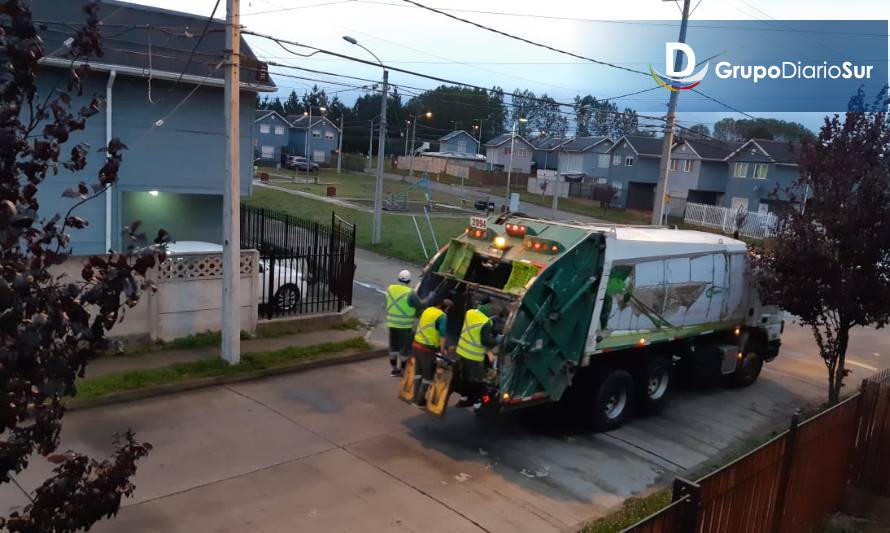 Anuncian que este sábado 25 no habrá retiro de basura domiciliaria