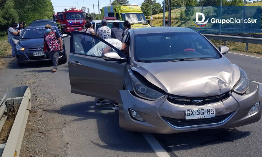 Osorno: Colisión en ruta internacional deja cuatro lesionados