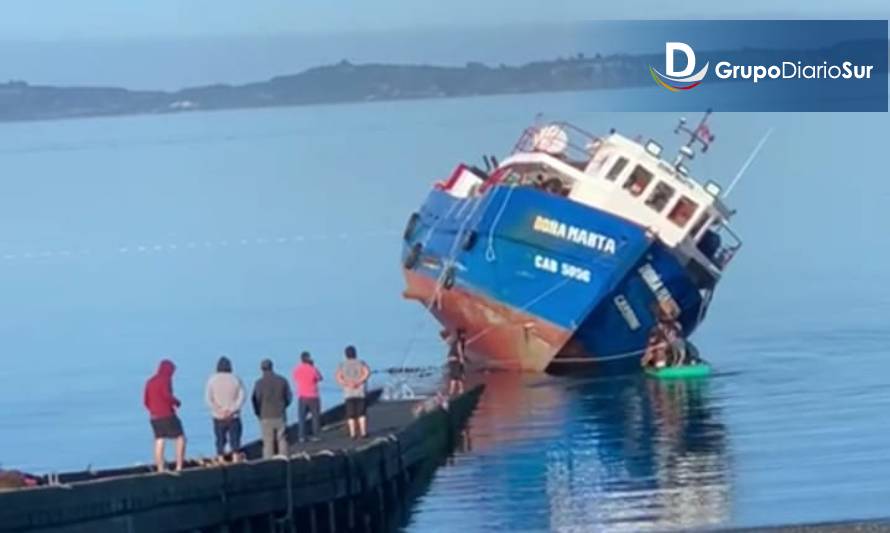 Lancha protagoniza espectacular emergencia en Chiloé