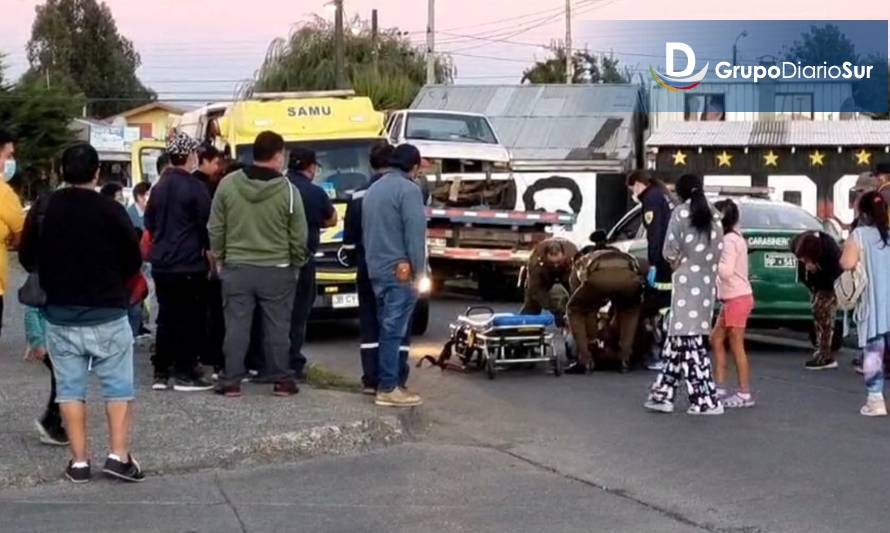 Un herido y un detenido dejó riña en la vía pública en Osorno.