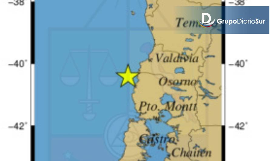Dos sismos seguidos se percibieron en Los Ríos y Los Lagos