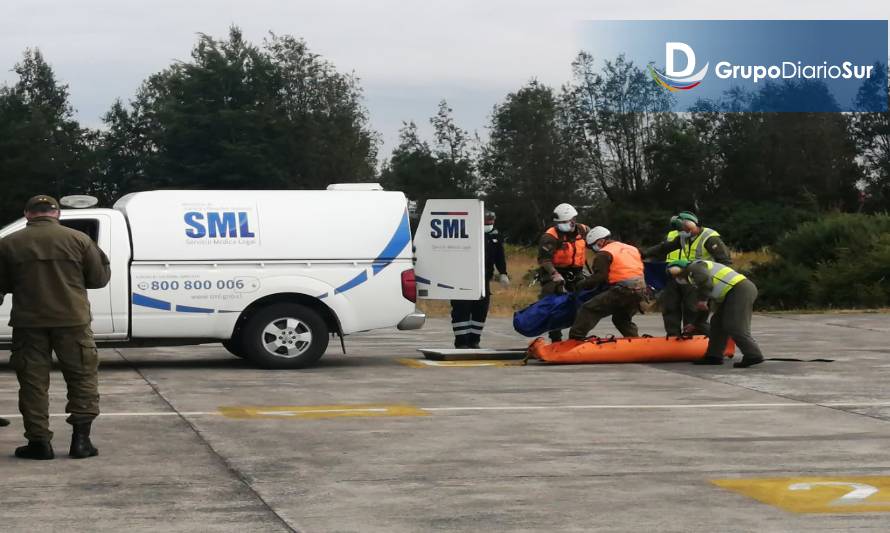 Trasladaron a Puerto Montt el cuerpo del joven desaparecido en Cochamó