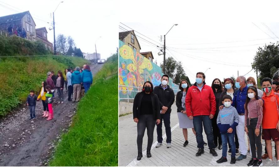 37 mil metros lineales de calles, pasajes y veredas ha pavimentado el MINVU en la región de Los Lagos