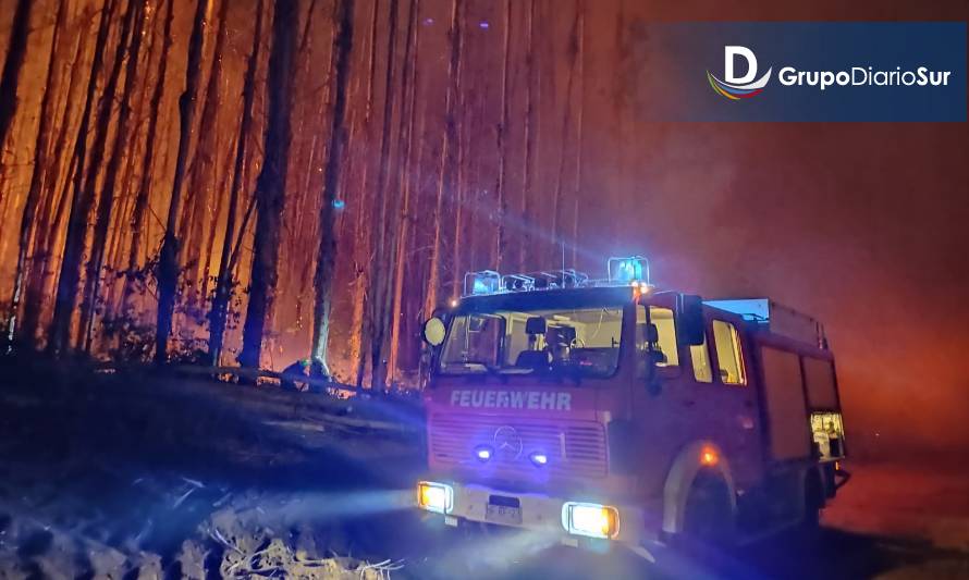 Continúa arduo trabajo para controlar incendio forestal en Paillaco