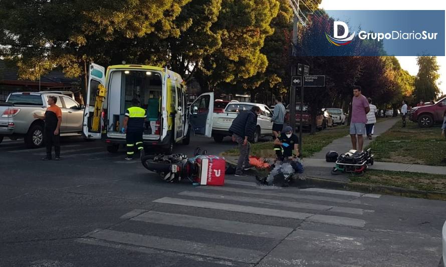 Repartidor de Pedidos Ya sufrió accidente en Osorno