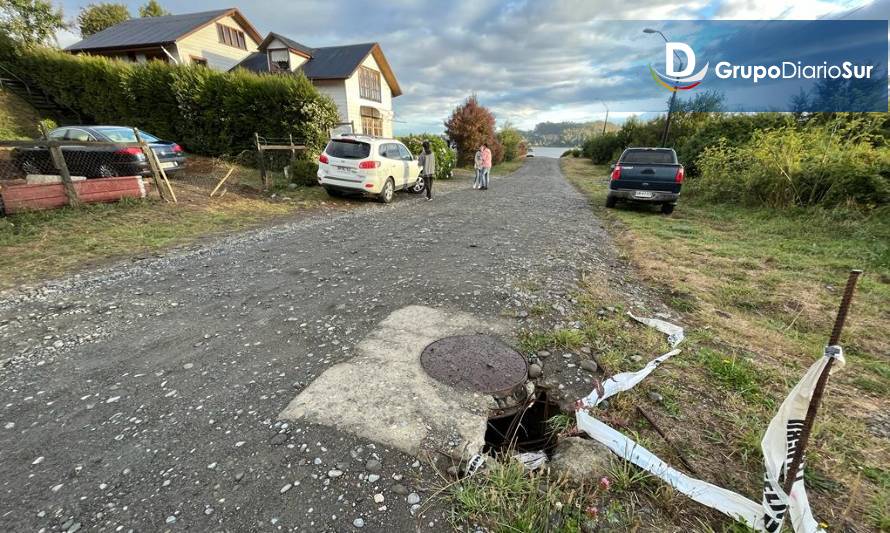 Denuncian peligroso abandono de turística calle de Puerto Octay