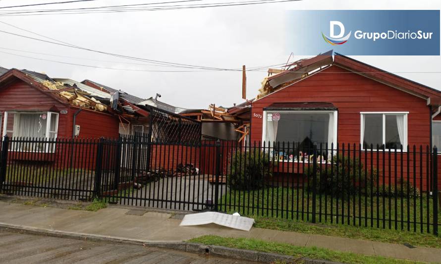 "Fue un tornado" dicen los vecinos que perdieron sus techos en Valle Volcanes de Puerto Montt