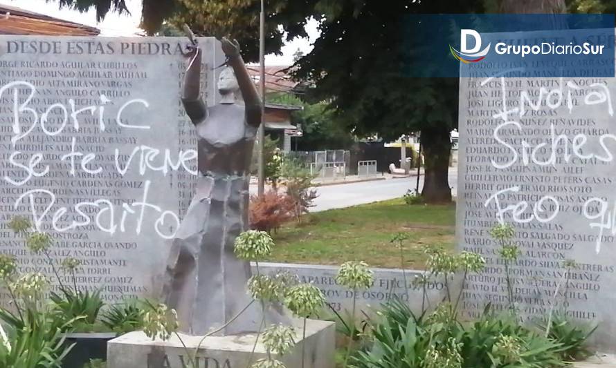 Memorial de Derechos Humanos de Osorno fue rayado