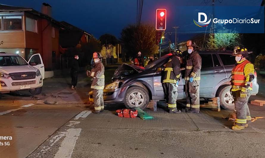 Colisión vehicular dejó un lesionado en Osorno