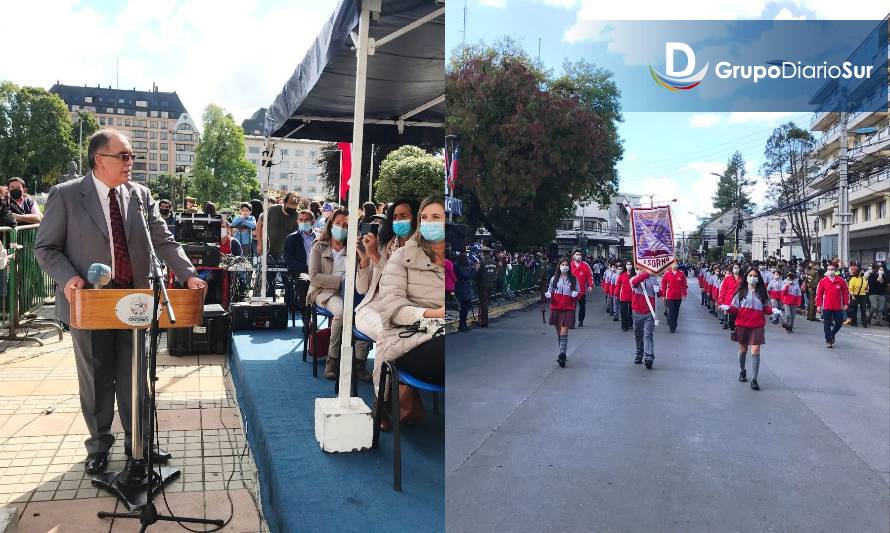 Osorno celebró su aniversario 464 con desfile en Plaza de Armas