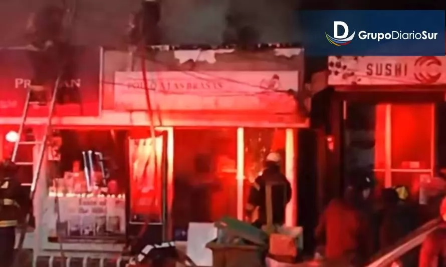 Incendio afectó a local comercial en Puerto Varas