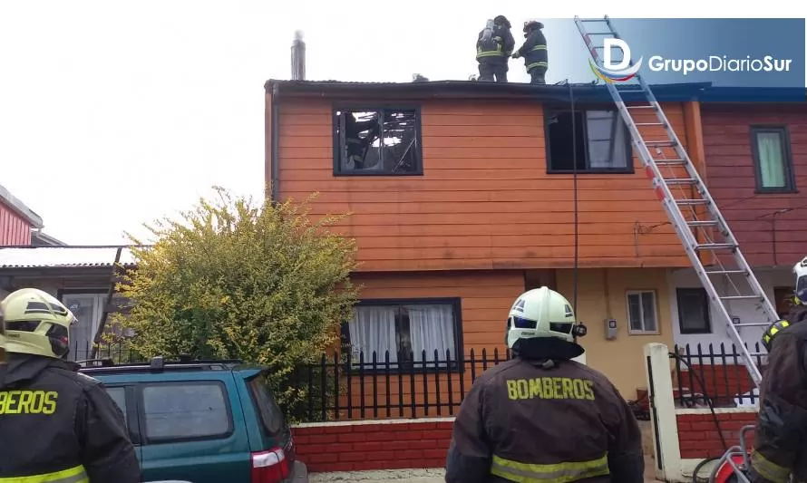 Dos menores y un adulto damnificados deja incendio ocurrido en Osorno