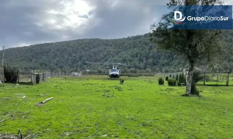 Trasladan vía aérea a adulta mayor al Hospital Base de Osorno