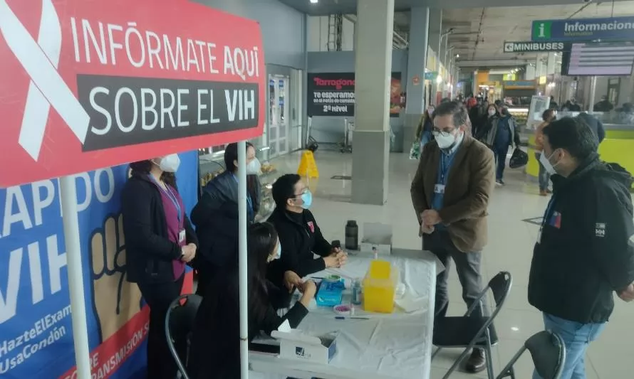 Durante mayo realizarán exámenes de detección de VIH en Terminal de buses de Puerto Montt