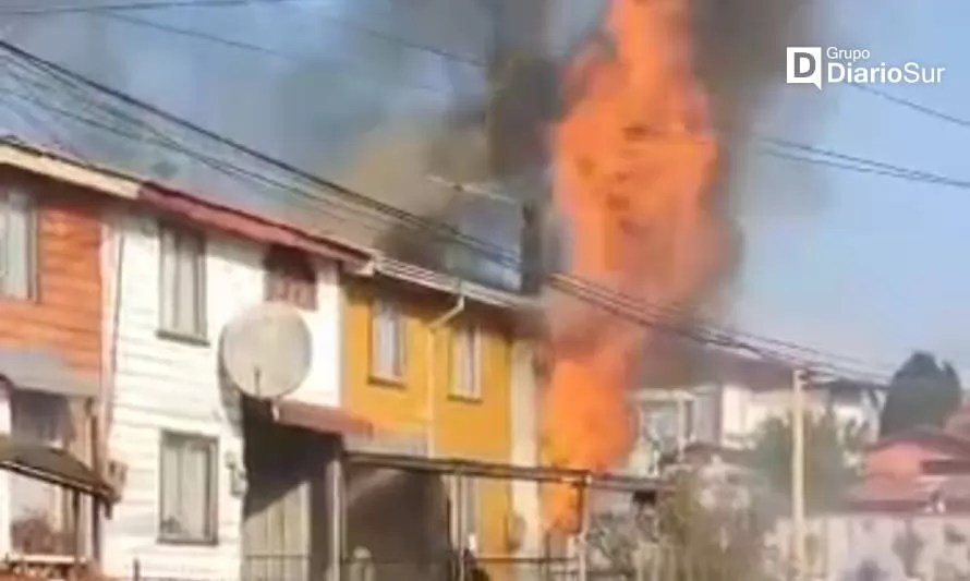 Osorno: incendio en casa habitación deja cuatro personas damnificadas