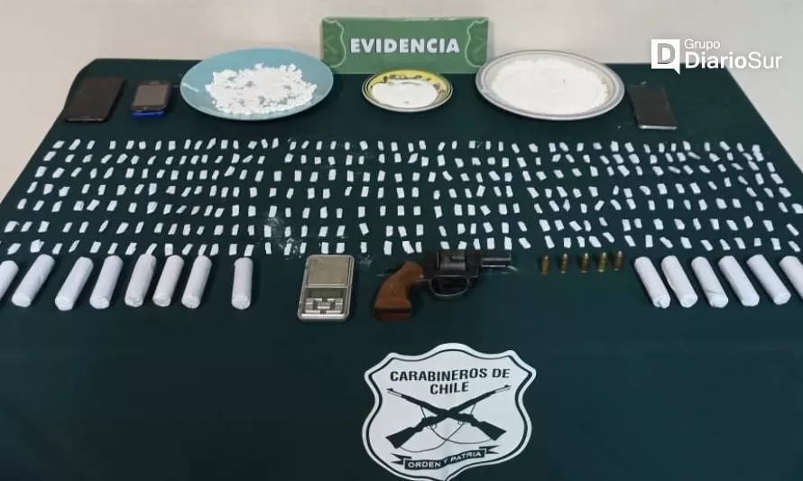 Seis personas fueron detenidas por microtráfico de drogas y tenencia de armas en Osorno