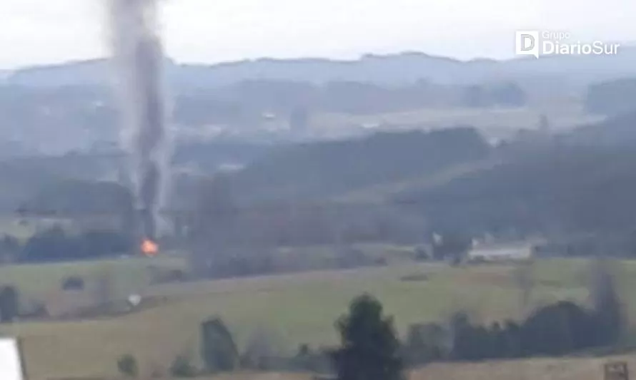 Se reporta incendio en sector rural de Osorno