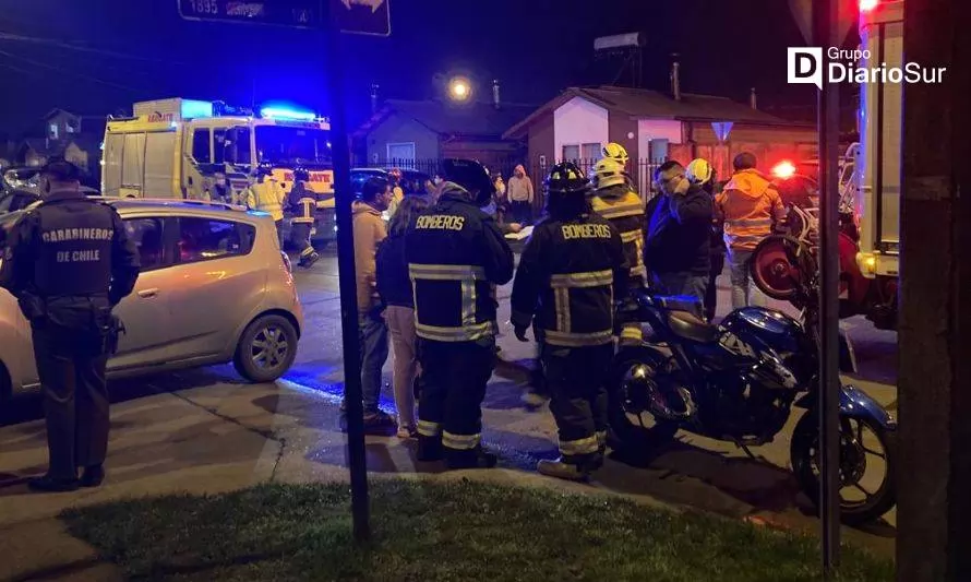 Policontuso resultó conductor de motocicleta que chocó en Osorno