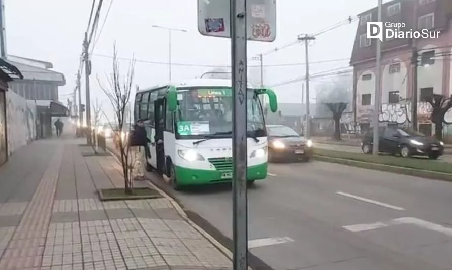Parcial ha sido el inicio del paro de microbuses en Osorno